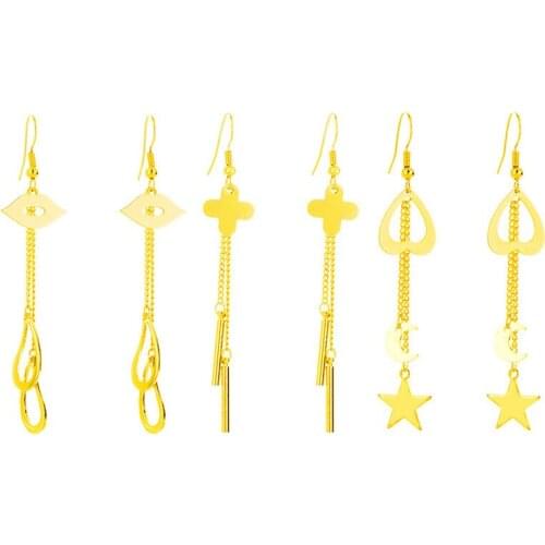 2019 New Design 1 Pair Tiny Lips Earring Jewelry 24K gold heart Earrings dangle Earrings Jewelry for Women wedding earrings