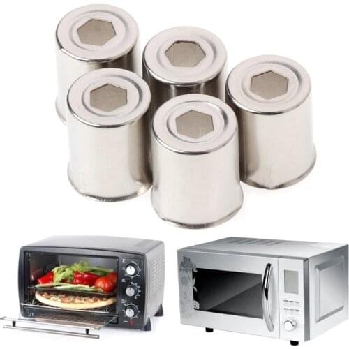 5Pcs/Set Steel Cap Microwave Oven Replacement Round Hole Magnetron Silver Tone 19QE