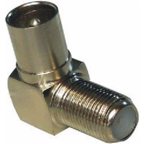 5pcs copper F Type Coaxial Coax female jack to right angle TV Plug Male Adapter connector