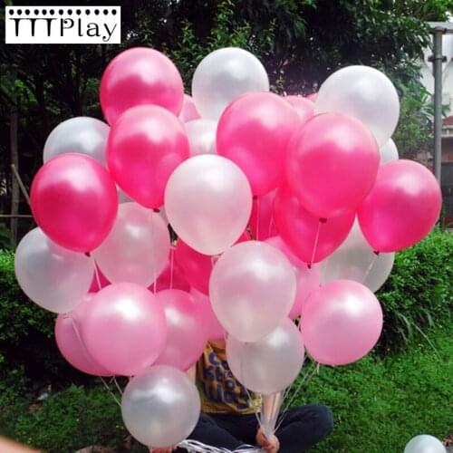 50pcs/lot 10inch Latex Helium Balloons Inflatable Wedding Decoration Air Balls Children Birthday Party Pink Rose White Balloons