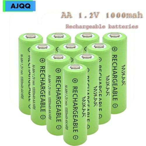 Cheap AJQQ Ni-MH 2A 1000mAh 1.2v Rechargeable Battery for Toys Electric Car Remote Control Flashlight