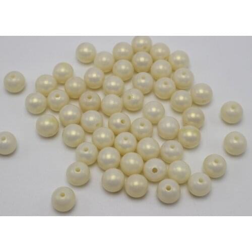 500 Matte Ivory Acrylic Pearl Round Beads Imitation Pearl 6mm(1/4")