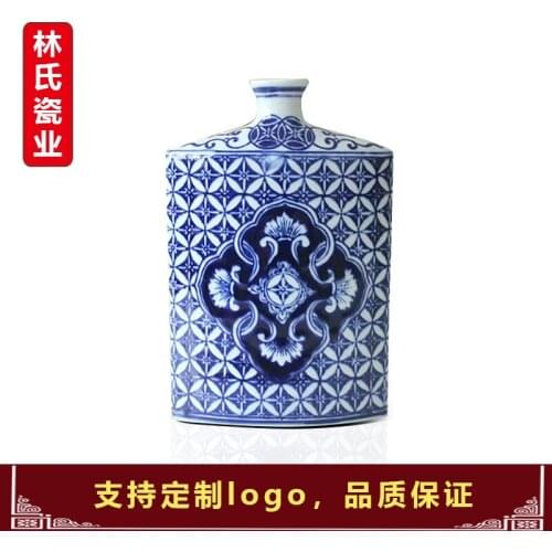 Home decoration accessories Jingdezhen Ceramic New Chinese Blue and White Flower Arrangement