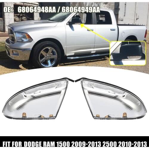 X Autohaux Car Front Driver Passenger Side Mirror Turn Signal Light 68064948AA 68064949AA for Dodge for Ram 1500 09-13