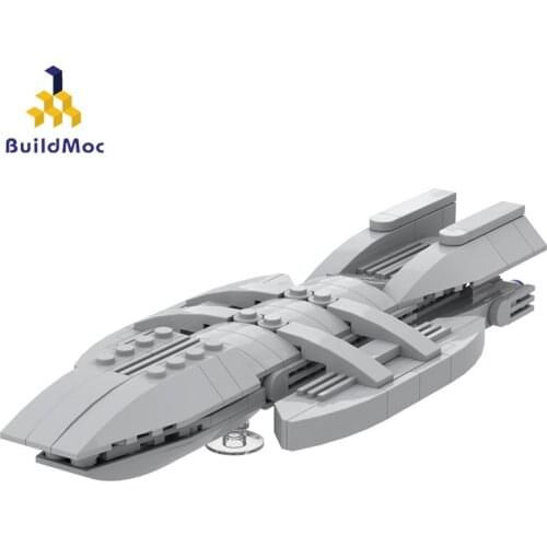 Buildmoc Movie Series Battlestar Galactica Modular Spaceship Battleship Building Blocks Creator Expert Children Toys Gifts