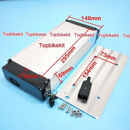 DHL Ebike Battery case Aluminium Rear Rack Case 36V for ebike battery 18650 cells Battery Box ebike parts