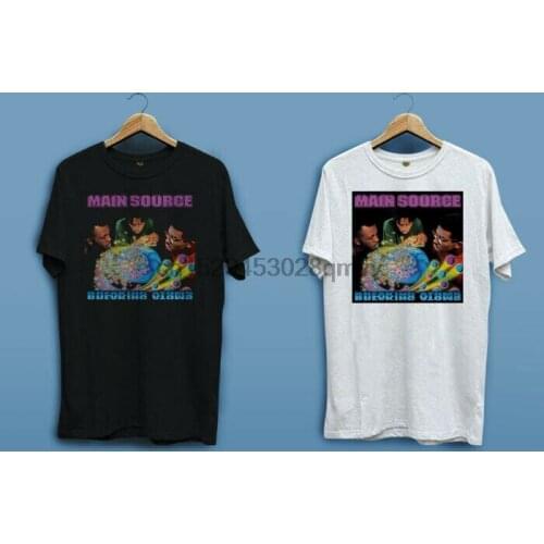 New Main Source - Breaking Atoms White Black T-shirt Shirts Tee XS-2Xl