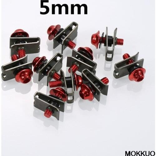 Motorcycle M6 6mm M5 5mm Screw Fairing Bolt Clip Nuts FOR Kawasaki ZX9 ZX9R ZX500R ZR10R ZR6R ZR750 ZZR1200 ZZR600