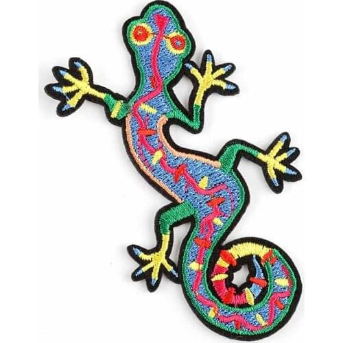 Owe Nothing Gecko Mushroom Animal Get lost Outdoor Iron On Embroidered Clothes Patches For Clothing Stickers Garment Wholesale