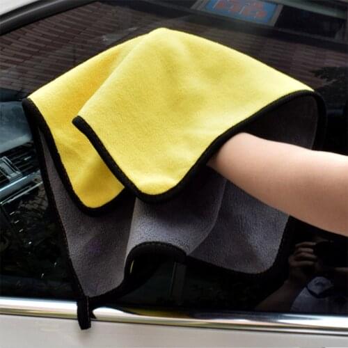 30x30/60CM Car Wash Microfiber Towel Car Cleaning Drying Cloth Hemming Car Care Cloth Detailing Car WashThick Plush Microfibe