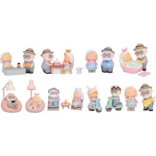 Lovely Figures Old Couple DIY Mini Fairy Garden Ornament Doll Couple Gift Figurines Miniature Micro Landscape Ornament Decor