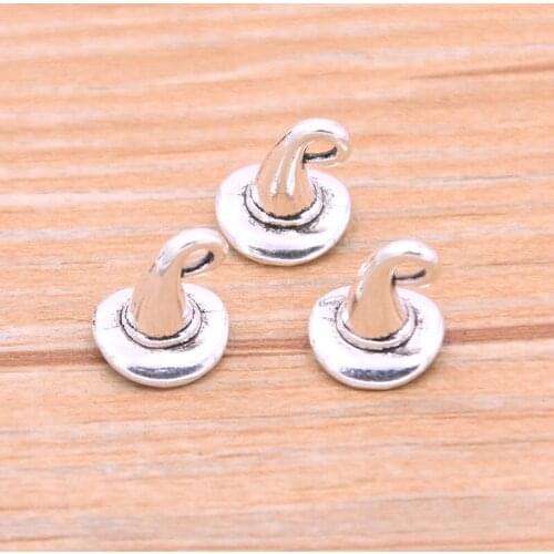 PULCHRITUDE 30Pcs 10*13mm 2020 New Product Hat Charms Apparel Pendant Metal Alloy For DIY Jewelry Bracelet Necklace Marking