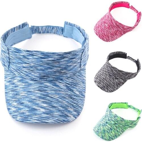 Adjustable Cap Athletics Visors Hat Gradient Color Sunscreen Visor Empty Top Cap Sports Sunvisor Summer Golf Hat Outdoor Sunhat
