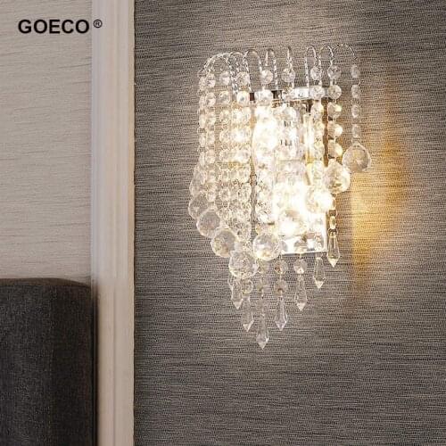 Modern Crystal Wall Lamp Nordic Wall Light Living Room Bedroom Dining Room Restaurant Bedside Hallway Sconce Home Decor E14