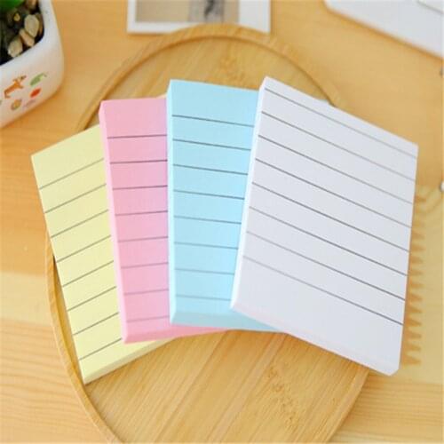 Horizontal line 76*76mm Size paper Memo Pad Sticky Notes Bookmark Point it Marker Memo Sticker Office School Supplies Notebooks