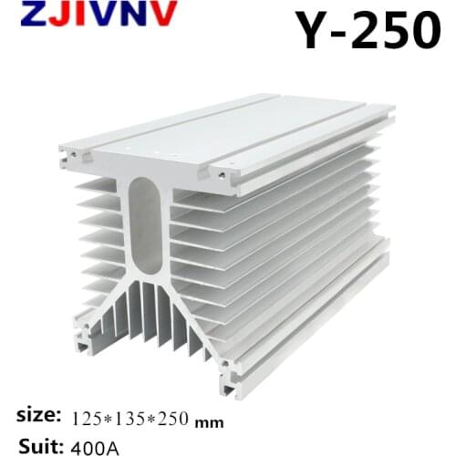 Y-250 white 125*135*250mm 400A three phase solid state relay Industrial SSR heat sink radiator Y shape