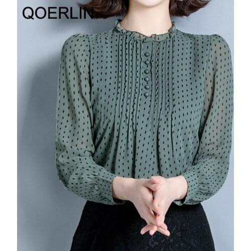 QOERLIN Korean New Doll Collar Shirt Sweet Japanese Single-Breasted Lace Hollow Out Crocheted Blouse Women Apricot White Tops