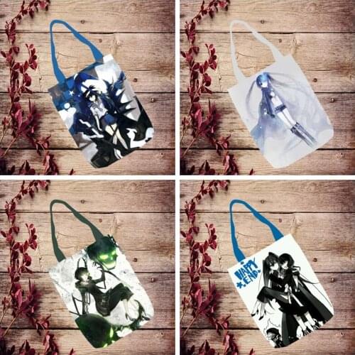 IVYYE 1PCS BLACK SHOOTER Fashion Anime Canvas Shoulder Bags Casual Shopping Bag Tote Handbag Travel Lady Girls New