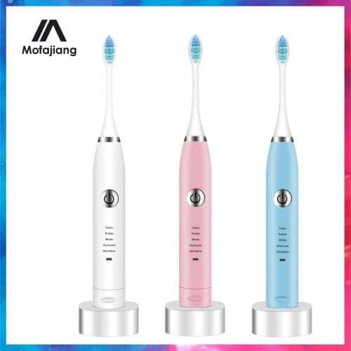 Smart Electric Toothbrush Sonic Vibration 5 Adjustable Modes Waterproof Rechargeable USB Teeth Whitening Oral Care Family Dental