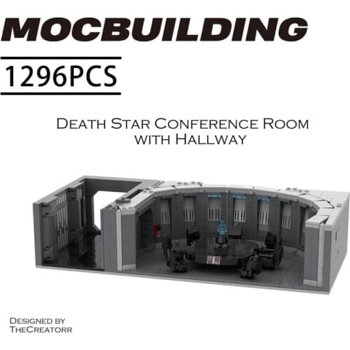 Star Movie Space Death Star Conference Room with Hallway MOC Set Assembly Model Puzzle Toys for Children Kids Birthday Gift