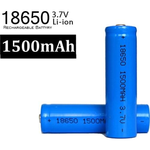 10pcs/lot 3.7V 1500mAh High Capacity Lithium Li-ion Rechargeable Battery 18650 Batteries for LED Flashlight Torch Power Bank Toy