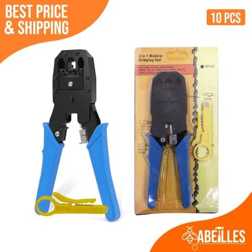 5 PCS/ LOT Network RJ45 RJ11 RJ12 Crimping Tool Crimp Crimper Cable Cutter Plier Stripper