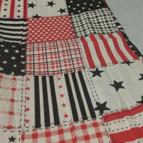 100% Plain Cotton viaPhil USA flag fivestar Printed Fabric Patchwork Cloth Dress Home Decor