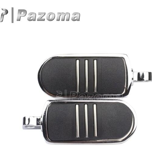 1 Pair Motorcycle Chrome Stream-Liner Footrest Highway Bar Engine Guard Foot Pegs Mount for Harley Touring Heritage Softail