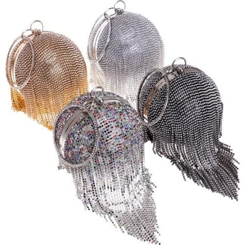 2020 New trendy wedding rhinestone bag money bags clutch handbags for women ladies hand bag party design