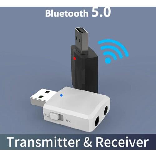 3 IN 1 Bluetooth Adapter 5.0 USB Dongle For Computer Audio Transmitter and Receiver Wireless Adapter With 3.5mm AUX Jack