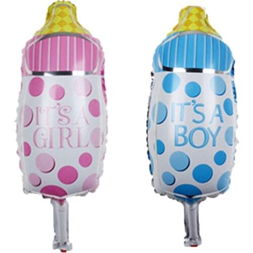 5pcs/lot mini boy girl feeding bottles balloon foil balloons children gifts baby shower birthday party decoration supplies