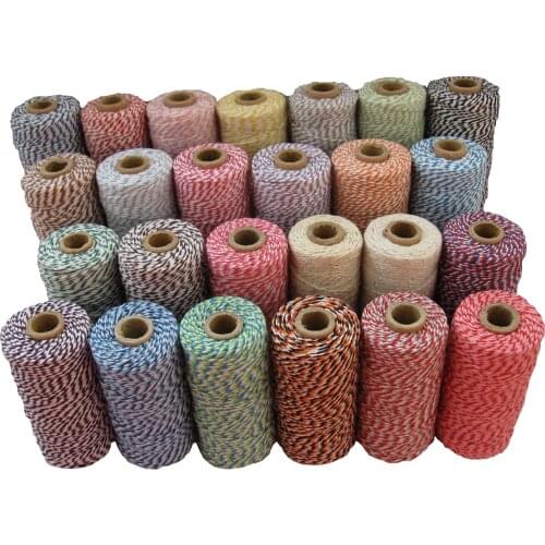 55 kinds color choose Cotton Baker twine (110yards) 100pcs/lot, divine twine by free shipping