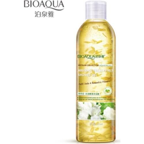 BIOAQUA 250ml Jasmine Petals Fragrant Shower Gel Deep Cleaning Whitening Moisturizing Exfoliator Bath Lotion Body Skin Care