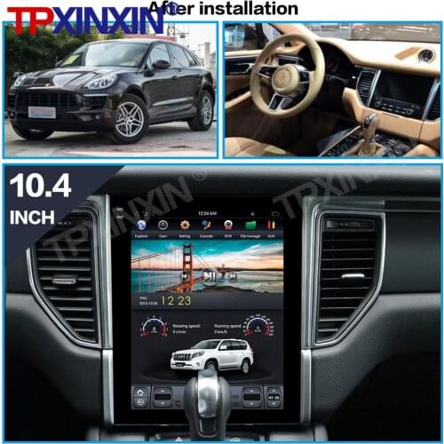 64G For Porsche Macan 2014 2015 2016 2017 Android 9 Tesla Vertical Screen Car Tape Recorder Multimedia Player GPS Navigation