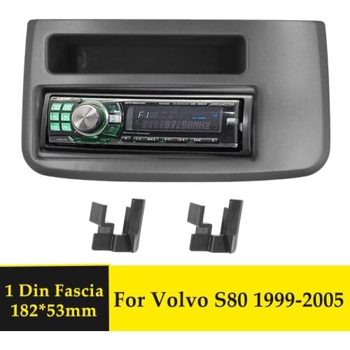 1DIN Car Dash Radio Fascia for Volvo S80 1999-2000 Autostereo Adapter Dashboard Trim Panel Plate Fascia Frame In Dash Mount Kit