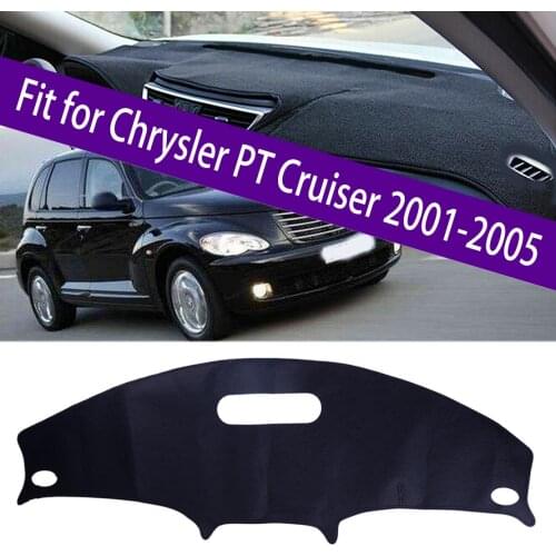 Black Felt Fabric Anti-Slip Dashboard Dash Cover Mat Sun Visors Fit For Chrysler PT Cruiser 2001 2002 2003 2004 2005