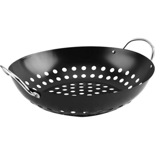 ABSF Cast Iron Griddle Plate Perforated Not Sticky Barbecue Pan for Gas Stovetop Barbecue Tray Teppanyaki Grill Tray BBQ Tool