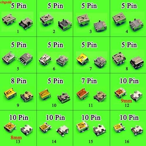 Cltgxdd G34Y Mini USB 5pin 8pin10pin Female Socket Connector 4foot for Tail Charging Philips Mobile Phone MP3 MP4