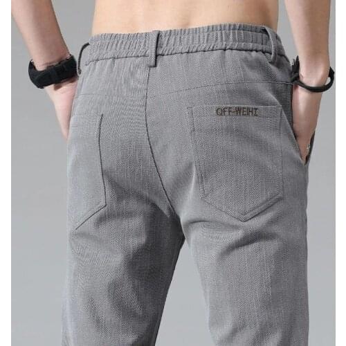 Jeans, mens straight long pants, ultra-thin Korean version of the trend of slim spring and autumn casual pants, mens 2021