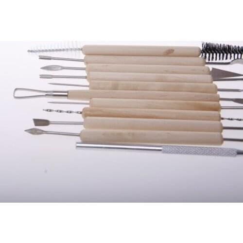 Fixmee New 11Pcs Wax Carvers Polymer Clay Pottery Sculpture Craft Hobby DIY Tools Set 13-19cm/5.1-7.5inches