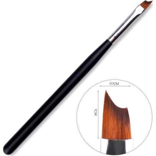 French Tip Nail Brush Acrylic UV Gel Drawing Painting Pen Black Handle Design Manicure Nail Art Tool 40