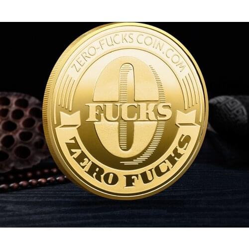 2020 ZERO FUCKS Letters Commemorative Coin Non Currency Arts Gifts Souvenir Lucky Coin Home Decoration Collection