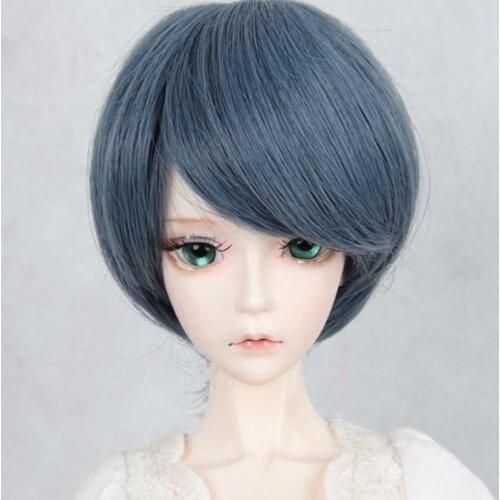 Hot Sale Short Doll Wig With Bang Black /Blue Color BJD SD Wig 1/6 1/4 1/3