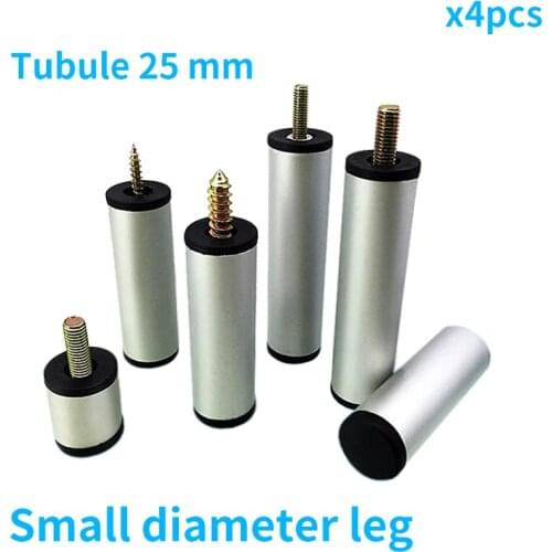 Round 25MM aluminum raised footrest, tea table legs childrens chair adjustable feet with high base