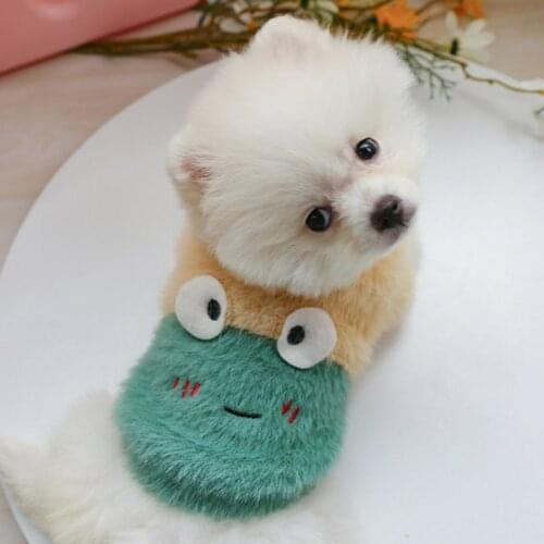 Cute Plush Round Neck Warm Winter Sweater Pet Dog Clothes Fleece Dogs Bulldog Puppy Dog Chihuahua Clothes 2 Pet Accoessrise Tool