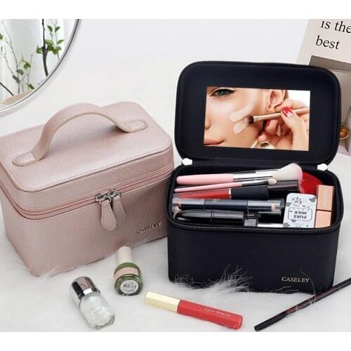 Fashion Elegant Make Up Box Tote Cosmetic Bag Women Waterproof Makeup Bag Neceser Mujer Maleta De Maquiagem Trousse De Toilette