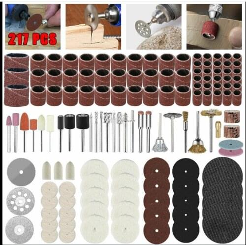 217 pieces-2 electric grinder accessories set, electric grinder crane grinder accessories combination grinding and polishing