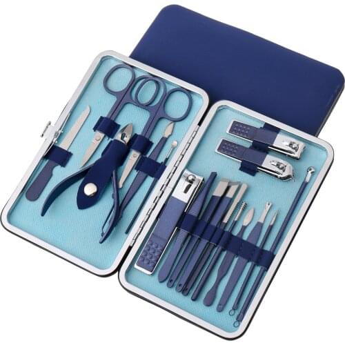 Blue Scissors Nail Clippers Set Nail Cutting Pliers Pedicure Knife Dead Skin Pliers Nail Groove Inflammation Nail Manicure Tool