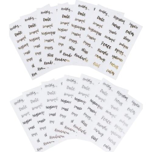 10 Sheets Essential Oil Labels Adhesive Bottle Stickers Bottles Markers
