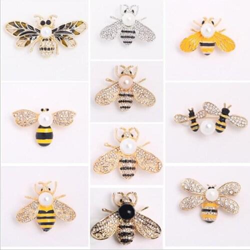 Insect Series Brooch Women Delicate Little Bee Brooches Crystal Rhinestone Pin Brooch High Quality Jewelry Gifts For Girl